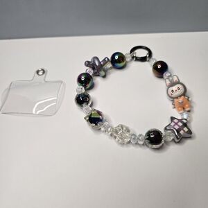 Multi-Colored Beaded Phone Charm